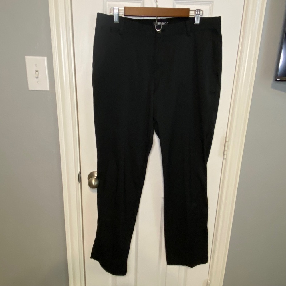 Nike Golf Dri-FIT Pants Mens 34x32 Black Performance Trousers Casual